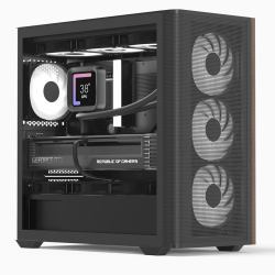 Aerocool D301A Mini Tower Μαύρος [Μαύρο], Ξύλο 