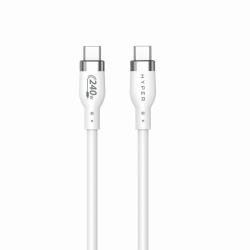 hyper HJ4001WHGL καλώδιο USB USB 2.0 1 m USB C 0,48 Gbit/s 240 W Λευκός [Άσπρος] 