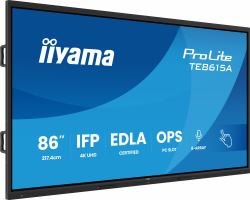 iiyama TE8615A-B2AG οθόνη σηματοδότησης Σχεδιασμός περιπτέρου 2,17 m [85.6"] Wi-Fi 550 cd/m² 4K Ultra HD Μαύρος [Μαύρο] Οθόνη αφής Ενσ�...