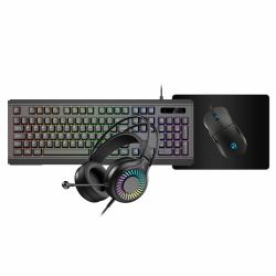 vida GAMER BLK 4IN1 USB KB MS HS KIT πληκτρολόγιο Συμπεριλαμβάνεται ...