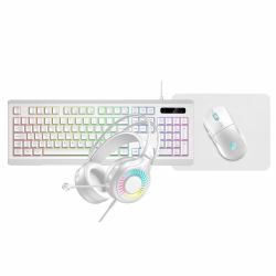 vida GAMER WHT 4IN1 USB KB MS HS KIT πληκτρολόγιο Συμπεριλαμβάνεται ...