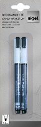 Liquid Chalk Water-Based Marker White easy wipe 1-2mm bullet tip [2] - BA178