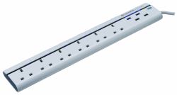 Snopake VariSocket 6 [4 USB] Surge Protected Power Board - 1 Power Board