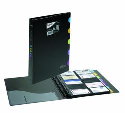 Snopake Eligo Executive CardFile A4 Black- 1 File