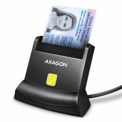 Axagon Universal desktop USB contact Smart/ID card reader with long USB-A cable. Suitable for the eObanka application. αναγνώστης έξυπνων καρτών Εσωτερικός [Εσω�...