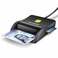 Axagon CRE-SM3SD USB Smart card & SD/microSD/SIM Flat αναγνώστης έξυπνων καρτών Εσωτερικός [Εσωτερικού χώρου] USB 2.0 Μαύρος [Μαύρο] (AXAG...