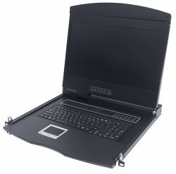 Intellinet 508056 ράφι 48,3 cm [19"] 1366 x 768 εικονοστοιχεία Μαύρος [Μαύρο] 1U (Rackmount 19" Lcd Console, - 19-Inch Lcd Panel, 1U, - Modular System, French Layout [E...