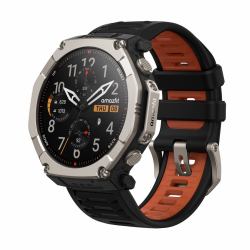 Amazfit T-Rex Ultra 2 129,5 cm [51"] AMOLED 51 mm Ψηφιακός 480 x 480 εικονοστοιχεία Οθόνη αφής Τιτάνιο Wi-Fi GPS (Amazfit T-Rex Ultra 2 Smartwatch 51mm black)