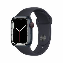 Apple Watch Series 7 OLED 41 mm Ψηφιακός Οθόνη αφής 4G Μαύρος [Μαύρο] Wi-Fi GPS (APPLE WATCH SERIES 7 41MM CELLULAR ALUMINIUM MIDNIGHT - BROWN BOX)