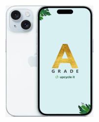 upcycle it Apple iPhone 15 [Refurbished] A 15.5 cm [6.1"] Dual SIM iOS 17 5G USB Type-C 128 GB Blue 