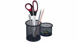 Wedo 65 401 στυλό & μολυβοθήκη Μέταλο Μαύρος [Μαύρο] (WEDO Stiftehalter-Set 8,0 / 6,0 x 8,0 / 6,0 x 8,5 / 4,8 cm schwarz)