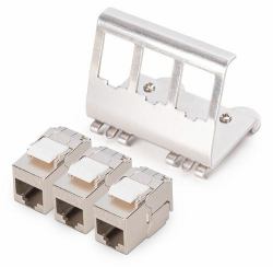 DIN-RAIL ADAPTER 3PORT +3X KEYM - 3X DN-93615-S KEYSTONE MODULE
