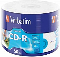 Verbatim 50x CD-R 700 MB 52x 50 τεμάχια (VERBATIM CD-R 700MB 52X EXTRA PROTECTION DATALIFE IJP 50 PK)