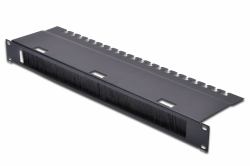 Digitus Cable Management Panel with Brush Strip for 483 mm [19"] Cabinets, 1U (DIGITUS CABLE MANAGEMENT PANEL - 1U FRONT PATCH CORD ACCESS HOLE)