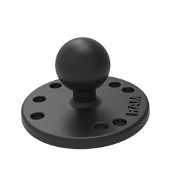RAM Mounts Round Plate with Ball (RAM 2 7/16" DIA.Base - With 1" Ball - Warranty: 1188M)