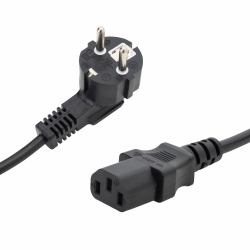 connektgear 2m European Mains Power Cable - Schuko Plug to C13 Socket (2M SHUK O TO C13 MAINS CABLE - EUROPEAN)