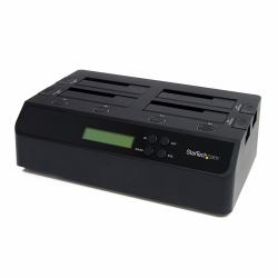StarTech.com SATDOCK4U3RE αντιγραφέας πολυμέσων Αναπαραγωγέας σκληρού δίσκου Μαύρος [Μαύρο] 3 αντίγραφα (4 BAY USB 3.0 ESATA TO SAT...