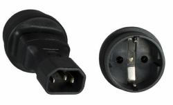 Microconnect PE14CEEAD προσαρμογέας ρευματολήπτη C14 Τύπος F Μαύρος [Μαύρο] (Power Adapter C14 - Schuko M-F - IEC 60320-C14 - CEE 7/7 M-F - Black - Warranty:...