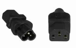 Microconnect PE613AD power plug adapter C6 C13 Black (Power Adapter C6 to C13 F-F - IEC 60320-C6 Female - C13, - Black - Warranty: 300M)