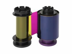 Evolis RT4F010EAA μελανοταινία εκτυπωτή Μαύρος [Μαύρο], Κυανός [Κυανό], Βαθυπόρφυρος, Κίτρινο (YMCK RT Color Ribbon. 500 - prints / roll...