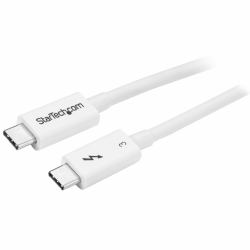 StarTech.com TBLT34MM50CW Thunderbolt καλώδιο 0,5 m 40 Gbit/s Λευκός [Άσπρος] (THUNDERBOLT 3 CABLE 0.5M - 40GBIT/S WHITE)