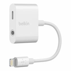 Belkin RockStar Λευκός [Άσπρος] (3.5 MM AUDIO+CHARGE 4in Wht - RockStar, White, 3.5mm, - Lightning, Male, Female - Warranty: 12M)