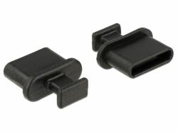 DeLOCK 64013 socket safety cover USB Type-C Black 10 pc[s] (Delock Dust Cover for USB Type-C Femal)