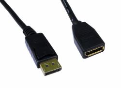 Cables Direct 2m DisplayPort M/F Μαύρος [Μαύρο] (CDL 2m DisplayPort Extension Cable)