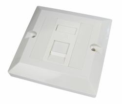 Cables Direct Single Cat6 Faceplate κουτί εξόδου Λευκός [Άσπρος] (CDL 1 Port Cat6 plate Single Gang)