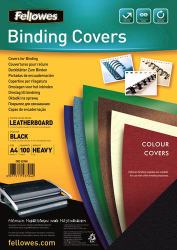 Fellowes Delta A4 Χαρτί Μαύρος [Μαύρο] 100 τεμάχια (A4 Leatherboard Covers Black 100pk [FSC])