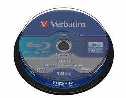 Verbatim BD-R SL 25GB 6 x 10 Pack Spindle 10 τεμάχια (Verbatim - BD-R x 10 - 25 GB - lagringsm)