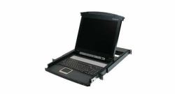 iogear GCL1800 ράφι 43,2 cm [17"] Μαύρος [Μαύρο] (17" LCD KVM Combo Console - GCL1800, 43.2 cm [17"], USB, - 100~240 V, 50/60 Hz, 0 - 40 Â°C, -20 - 60 Â°C - Warranty: 36M)