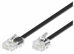 Microconnect MPK451S καλώδιο τηλεφωνίας 1 m Μαύρος [Μαύρο] (RJ11-RJ45 1M M/M Black - 6P/4C-8P/4C - Warranty: 300M)