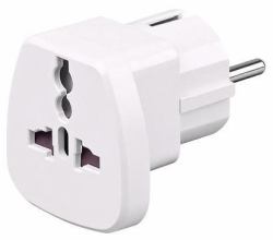 Microconnect PETRAVEL προσαρμογέας ρευματολήπτη Παγκόσμιος Λευκός [Άσπρος] (Universal Travel adapter white - work to UK, US, DK, CH, IT. - This adapter...
