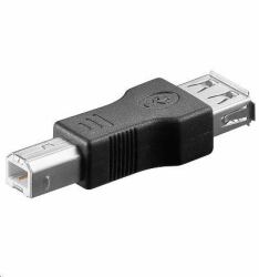 Microconnect USBAFB μετατροπέας καλωδίου USB B USB A Μαύρος [Μαύρο] (Adapter USB A - B F-M - USB 2.0 Hi-Speed Adaptor - Warranty: 300M)
