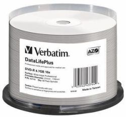 Verbatim DataLifePlus 4,7 GB DVD-R 50 τεμάχια (VERBATIM DVD-R AZO 4.7GB 16X DL+ WIDE PRINTABLE SURFACE NO-I)
