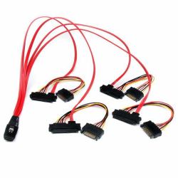 StarTech.com SAS808782P50 καλώδιο Serial Attached SCSI [SAS] 0,5 m Μαύρος [Μαύρο], Κόκκινο (50CM INTERNAL MINI SAS CABLE - - F8087 TO 4X SFF8482)