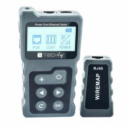 Techly I-CT PRO-POECK δοκιμαστής καλωδίων δικτύου Δοκιμαστής PoE Μαύρος [Μαύρο], Γκρι 