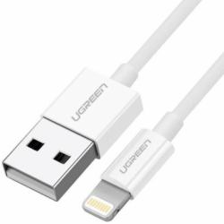 Ugreen cable USB 2.0 A lightning 2m, 5V/2.4A iPhone 7 / 7plus / 6S/ 6 / 6 Plus, iPhone 5s/5c/5, iPad Mini/Mini 2, iPad 1 m Λευκός [Άσπρος] 