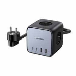 Ugreen Diginest Cube 7-in-1 3 Έξοδος [οι] εναλλασσόμενου ρεύματος Τύπος C 1,8 m 4 3680 W Μαύρος [Μαύρο] 